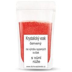 Duhová planeta Krystalický vosk s vůní růže červený Hmotnost: 250 g voskový knot