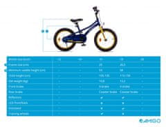 Amigo Flip Coaster Brake 18palcové kolo, žlutá modrá