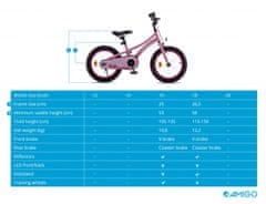 TWM Flip 18 palců 26,5 cm dětské kolo růžová