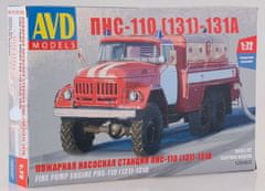 AVD Models PNS-110 (ZIL-131) Hasičský vůz, Model Kit 1293, 1/72