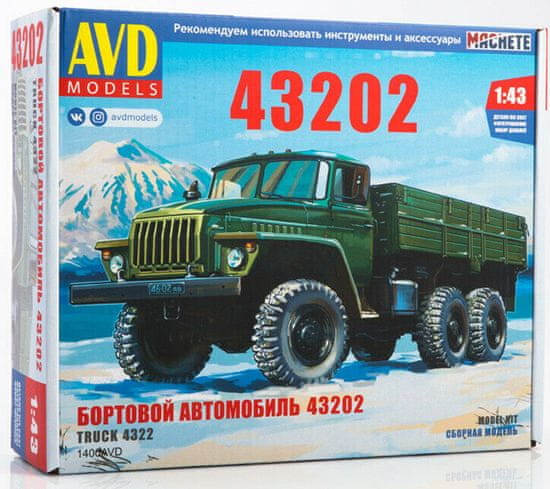 AVD Models URAL 43202, nákladní vůz, Model Kit 1400, 1/43