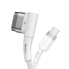 BASEUS Zinc magnetický kabel L-shape MacBook Power / USB-C 60W 2m, bílý