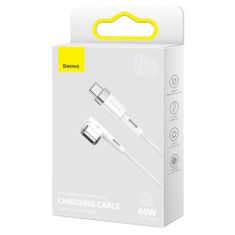 BASEUS Zinc magnetický kabel L-shape MacBook Power / USB-C 60W 2m, bílý