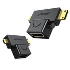 Ugreen adaptér Micro HDMI + Mini HDMI / HDMI, černý