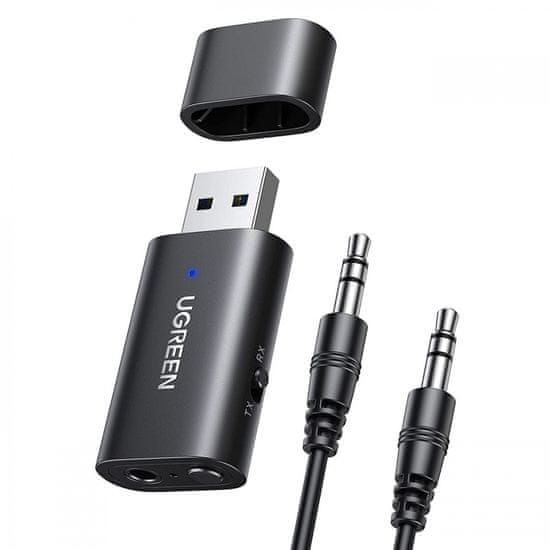 Ugreen CM523 Bluetooth 5.0 Transmitter / Receiver, 3.5 mm mini jack, černý