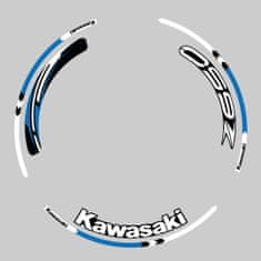 SEFIS sada barevných proužků EASY na kola Kawasaki Z650 modrá