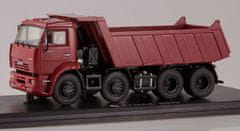 Start Scale Models KAMAZ-6540, 8x4, sklapečka, raná verze (tmavě červená), 1/43