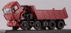 Start Scale Models KAMAZ-6540, 8x4, sklapečka, raná verze (tmavě červená), 1/43