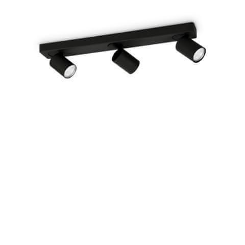 Ideal Lux Stropní bodové svítidlo Ideal Lux Rudy PL3 Nero 229058 GU10 3x35W IP20 53,5cm černé