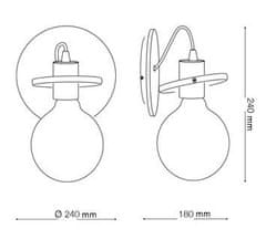 Ideal Lux Nástěnné svítidlo Ideal Lux Radio AP1 bianco 119465 bílé