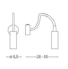 Ideal Lux LED Nástěnná lampa Ideal Lux Focus-2 AP1 bianco 203171 3W bílá