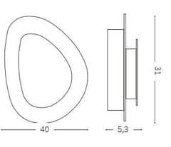 Ideal Lux LED Nástěnné a stropní svítidlo Ideal Lux Gingle AP170 big 196220 31cm