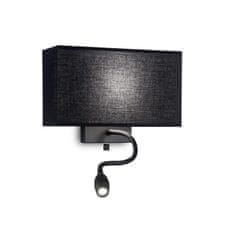 Ideal Lux Nástěnné svítidlo Ideal Lux Hotel AP2 all black 215709 E27 1x60W černé