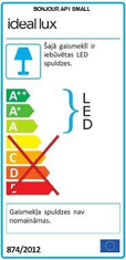 Ideal Lux LED Nástěnné svítidlo Ideal Lux Bonjour AP1 small bianco 199894 8W 60cm bílé