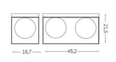 Ideal Lux Stropní svítidlo Ideal Lux Lingotto PL2 198149 E14 2x40W 45,5cm