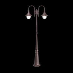 Ideal Lux Venkovní sloupkové svítidlo Ideal Lux Cima PT2 Coffee 246840 E27 2x60W IP43 hnědé