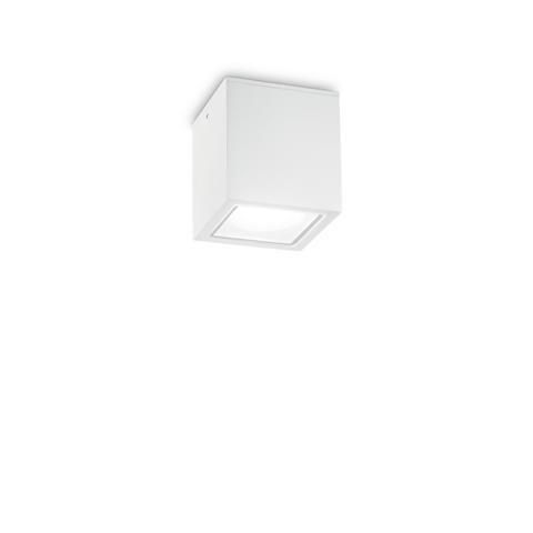 Ideal Lux Venkovní stropní přisazené svítidlo Ideal Lux TECHO PL1 SMALL BIANCO 251561 GU10 1x20W IP54 9cm bílé