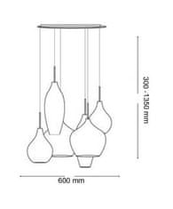 Ideal Lux Závěsné svítidlo Ideal Lux Soft SP6 fume 111841 šedé