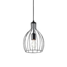 Ideal Lux Závěsné svítidlo Ideal Lux Ampolla-2 SP1 nero 148151 černé 20,5cm