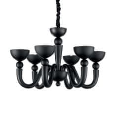 Ideal Lux Závěsné svítidlo Ideal Lux Bon Bon SP6 nero 140339 černé 80cm  