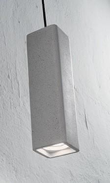 Ideal Lux Závěsné svítidlo Ideal Lux Oak SP1 Square Cemento 150673 hranaté betonové