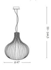 Ideal Lux Závěsné svítidlo Ideal Lux Onion SP1 D48 205304 1x60W 47cm