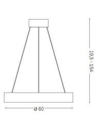 Ideal Lux LED Závěsné svítidlo Ideal Lux Oracle SP1 D50 Bianco 211404 25W 2000lm 50cm bílé