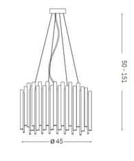 Ideal Lux Závěsné svítidlo Ideal Lux Pan SP5 208817 E27 5x60W