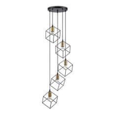 Ideal Lux Závěsné svítidlo Ideal Lux Ice SP5 Nero 237664 E27 5x60W IP20 50cm černé