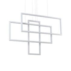 Ideal Lux LED Závěsné svítidlo Ideal Lux FRAME SP RETTANGOLO BIANCO 253589 93W 9600lm 3000K IP20 103cm bílé