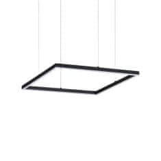 Ideal Lux LED Závěsné svítidlo Ideal Lux ORACLE SLIM D50 SQUARE BK 3000K 259161 33W 2650lm 3000K IP20 50cm hranaté černé