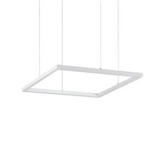 Ideal Lux LED Závěsné svítidlo Ideal Lux ORACLE SLIM D50 SQUARE BK 3000K 259154 33W 2650lm 3000K IP20 50cm hranaté bílé