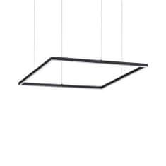 Ideal Lux LED Závěsné svítidlo Ideal Lux ORACLE SLIM D70 SQUARE BK 3000K 259185 41W 3300lm 3000K IP20 70cm hranaté černé