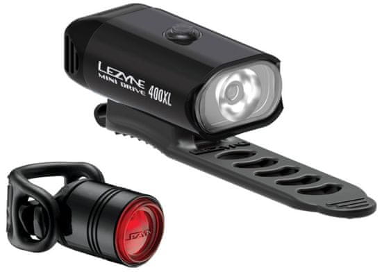 Lezyne Set světel na kolo MINI DRIVE 400XL / FEMTO DRIVE PAIR BLACK/HI GLOSS