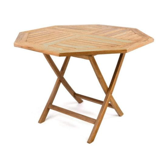 Greatstore Skládací zahradní stolek DIVERO z týkového dřeva