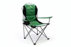 shumee Skládací kempingová rybářská židle Divero Deluxe - zeleno/černá