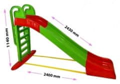 Doloni Skluzavka 243 cm zeleno-červená