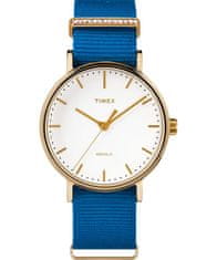 Timex Fairfield Crystal, s modrým textilním řemínkem