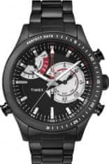 Timex Timex Intelligent Quartz Chrono Timer TW2P72800, ocelovým řemínkem