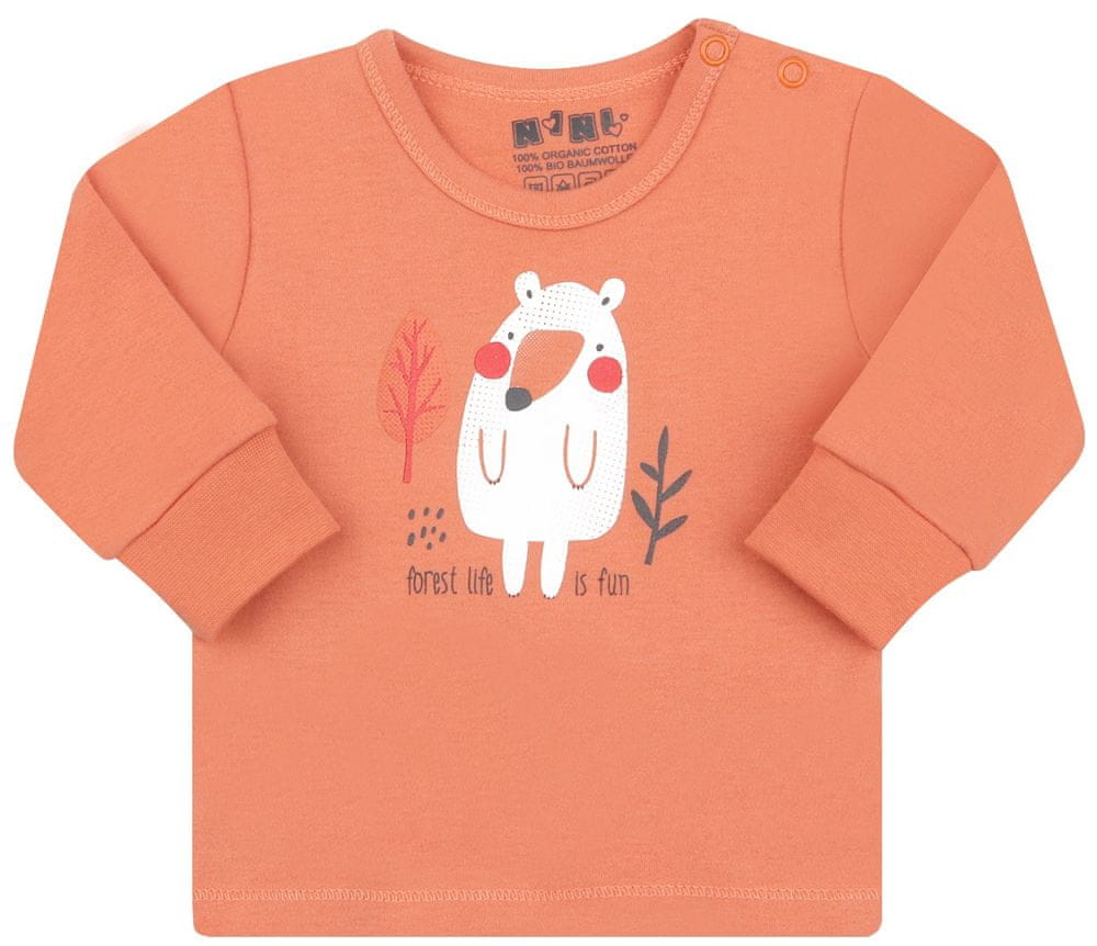 Nini dětské tričko z organické bavlny ABN-3111 oranžová 62