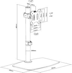 VISION stolní držák pro monitor 13-32", černá