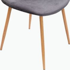 Danish Style Jídelní židle Ines (SET 4 ks), antracitová