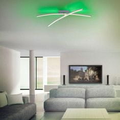 PAUL NEUHAUS LEUCHTEN DIREKT is JUST LIGHT LED stropní svítidlo, ocel, dálkový ovladač, stmívatelné, RGB, CCT 2700-5000K