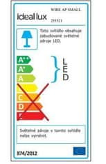 Ideal Lux LED Venkovní zápustné svítidlo do zdi Ideal Lux WIRE AP SMALL ANTRACITE 255521 1,5W 60lm 3000K IP65 9cm antracitové