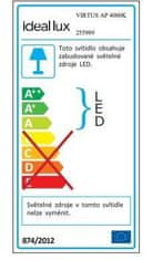 Ideal Lux LED Nástěnné svítidlo Ideal Lux VIRTUS AP 4000K 255989 17W 1200lm 4000K IP20 27,5cm bílé