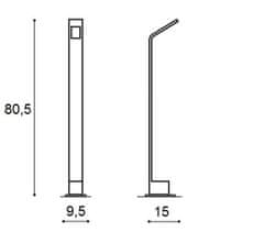 AZZARDO LED Venkovní sloupkové svítidlo AZzardo Agape 80 dark grey AZ3483 6W 480lm 3000K IP54 9,5cm tmavě šedé