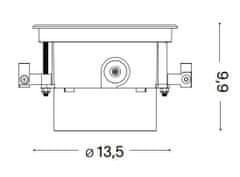 Ideal Lux LED Venkovní zápustné svítidlo Ideal Lux TAURUS 10W 277011 10W 860lm 3000K IP67 17,5cm ocelové