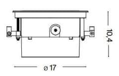 Ideal Lux LED Venkovní zápustné svítidlo Ideal Lux TAURUS 10W 277028 13,5W 1300lm 3000K IP67 25,5cm ocelové