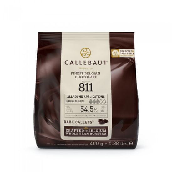 Callebaut Čokoláda 811 hořká 54,5% 0,4kg