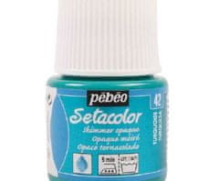 Pébéo Setacolor 45ml shimmer tyrkysová barva na textil,